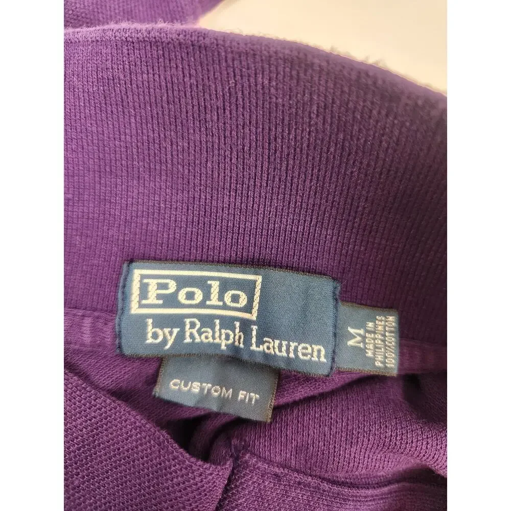 Vintage Polo by Ralph Lauren Purple Polo Shirt Long Sleeve Men Size Medium